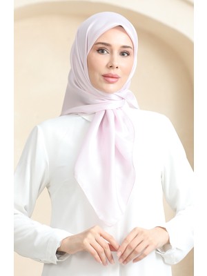 Düz Kristal Eşarp 70252-34 Toz Pembe