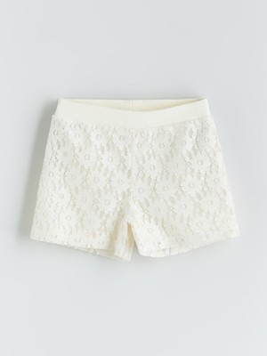 Lc Waikiki Yeni Sezon Beli Lastikli Dantel Detaylı Kız Çocuk Şort