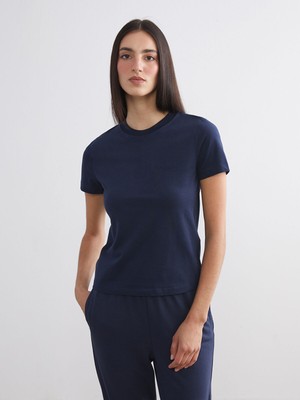 Lc Waikiki Yeni Sezon Bisiklet Yaka Kadın Tişört