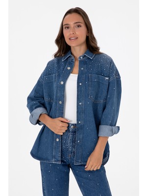 U.s. Polo Assn. Kadın Mavi Gömlek Jean 50312347-DN0022