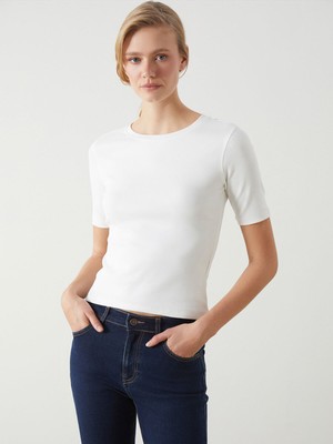 Lc Waikiki Yeni Sezon Bisiklet Yaka Kadın Tişört