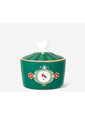 Love Birds Yeşil Porselen Şekerlik 300 ml