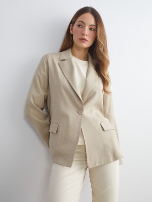 Lc Waikiki Yeni Sezon Gabardin Kadın Blazer Ceket