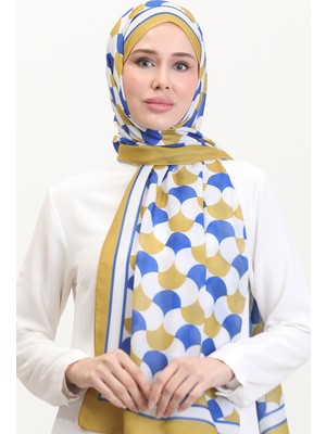 Desenli Soft Şal 70266-06 Hardal Saks