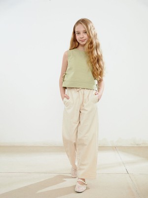 Lc Waikiki Yeni Sezon Beli Lastikli Kız Çocuk Pantolon