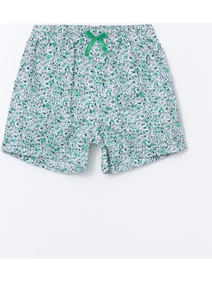 Lc Waikiki Yeni Sezon Beli Lastikli Çiçekli Kız Çocuk Şort