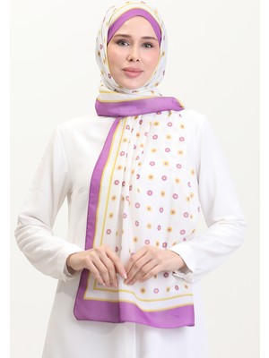 Desenli Soft Şal 70265-04 Mor Sarı