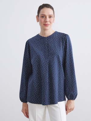 Lc Waikiki Yeni Sezon Bisiklet Yaka Puantiyeli Bluz