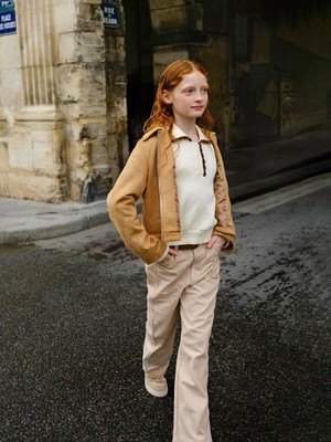 Lc Waikiki Yeni Sezon Süet Görünümlü Kız Çocuk Mont