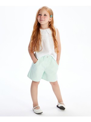 Lc Waikiki Yeni Sezon Beli Lastikli Basic Kız Çocuk Şort