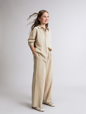 Lc Waikiki Yeni Sezon Beli Lastikli Kız Çocuk Pantolon