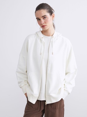 Lc Waikiki Yeni Sezon Kapüşonlu Oversize Kadın Fermuarlı Sweatshirt