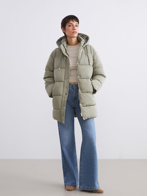 Lc Waikiki Yeni Sezon Kapüşonlu Kadın Şişme Mont