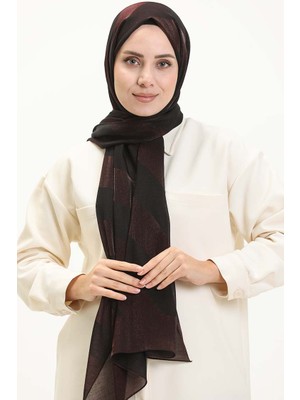 Desenli Carmen Şal 70226-12 Acı Kahve