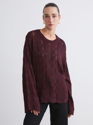 Lc Waikiki Yeni Sezon Bisiklet Yaka Ajurlu Kadın Triko Kazak