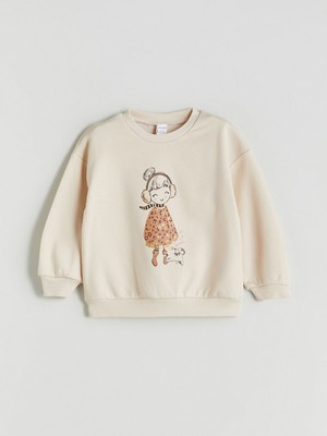 Lc Waikiki Yeni Sezon Bisiklet Yaka Kız Çocuk Sweatshirt