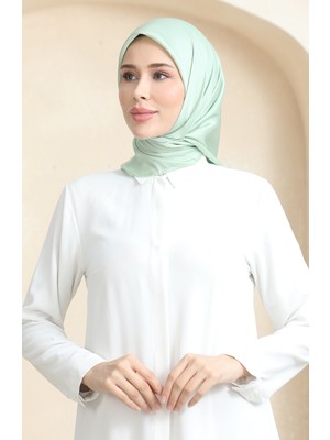 Düz Kristal Eşarp 70252-19 Mint Yeşili