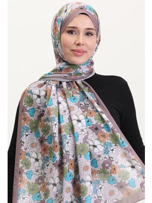 Desenli Soft Şal 70263-12 Vizon Turkuaz