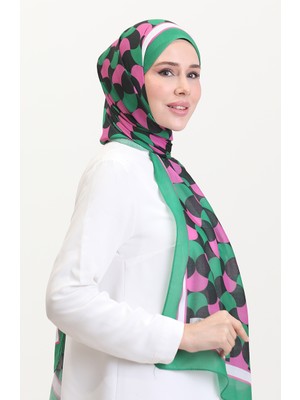 Desenli Soft Şal 70266-20 Şekerpembe Siyah