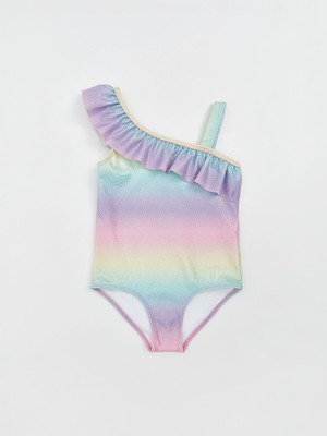 Lc Waikiki Yeni Sezon Renk Bloklu Kız Çocuk Mayo