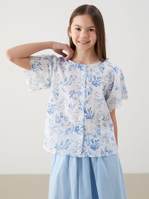 Lc Waikiki Yeni Sezon Desenli Kız Çocuk Gömlek