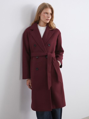 Lc Waikiki Yeni Sezon Kruvaze Yaka Kadın Kaşe Kaban