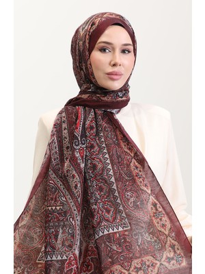 Etnik Kehribar Şal 70277-05 Bordo
