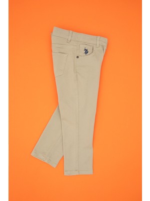 U.S. Polo Assn. Erkek Çocuk Açık Haki Kanvas Pantolon 50317183-VR183