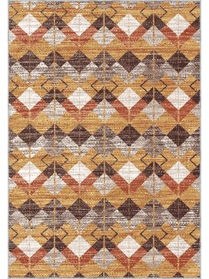 Affori Geometrik Multi Polyester ve Pamuklu Yıkanabilir Kaydırmaz Taban Dijital Baskı Halı