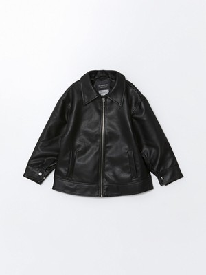 Lc Waikiki Yeni Sezon Deri Görünümlü Kız Çocuk Mont