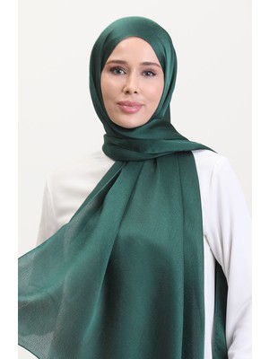 Jan Jan Şifon Şal 70239-11 Zümrüt Yeşili