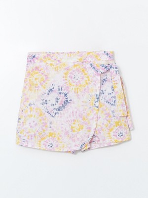 Lc Waikiki Yeni Sezon Beli Lastikli Batik Desenli Kız Çocuk Şort Etek