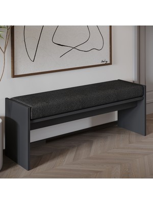 İnarch Dizayn Pearl Bench – Modern Tasarım Antre, Mutfak, Yatak Odası, Balkon Oturma Bankı, Kolay Kurulum, Antrasit