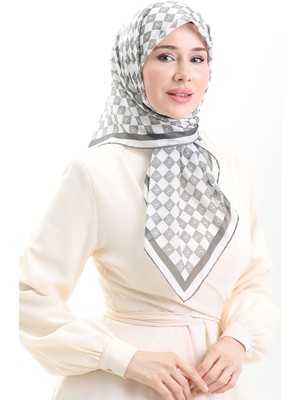 Desenli Soft Eşarp 70294-09 Küf Yeşili