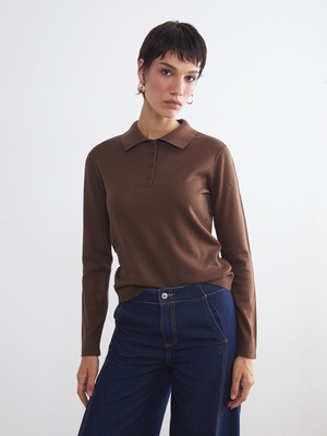 Lc Waikiki Yeni Sezon Polo Yaka Kadın Triko Kazak