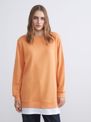 Lc Waikiki Yeni Sezon Bisiklet Yaka Kadın Sweatshirt Tunik