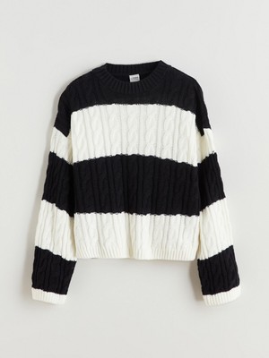 Lc Waikiki Yeni Sezon Bisiklet Yaka Kız Çocuk Triko Kazak