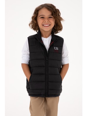 U.s. Polo Assn. Erkek Çocuk Siyah Yelek (Dokuma) 50312103-VR046
