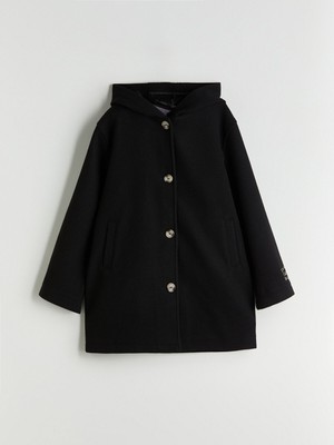 Lc Waikiki Yeni Sezon Kapüşonlu Kız Çocuk Kaşe Kaban