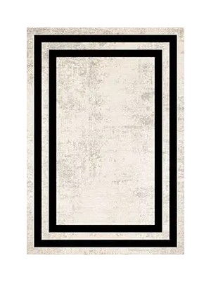 Aren Halı Mintorno Çerçeveli Bej Polyester ve Pamuklu Kaydırmaz Tabanlı Dijital Baskı Halı