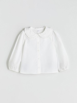 Lc Waikiki Yeni Sezon Bebe Yaka Basic Kız Çocuk Gömlek