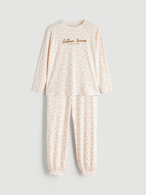 Lc Waikiki Yeni Sezon Bisiklet Yaka Çiçekli Kadın Pijama Takımı