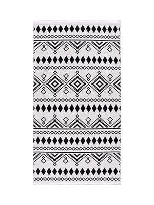 Lesina Geometrik Gri Polyester ve Pamuklu Kaydırmaz Tabanlı Dijital Baskı Halı