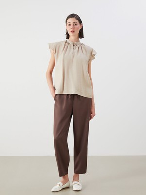 Lc Waikiki Yeni Sezon Beli Lastikli Havuç Kesim Kadın Pantolon