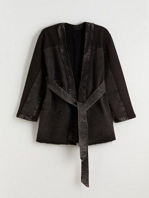 Lc Waikiki Yeni Sezon Şal Yaka Oversize Kadın Jean Ceket