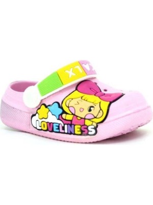 Kız Çocuk Prenses Figürlü Kaydırmaz Kreş Rahat Tabanlı Havuz-Plaj-Tatil-Bahçe Cross Terlik Sandalet