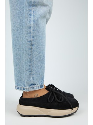 Manijero Koralia Kadın Hakiki Deri Siyah Sabo Terlik Konforlu Kullanım İçin Tasarlandı