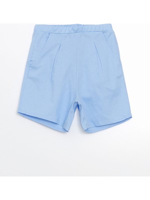 Lc Waikiki Yeni Sezon Beli Lastikli Keten Karışımlı Kız Çocuk Şort