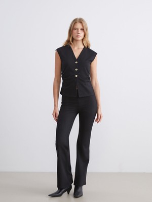 Lc Waikiki Yeni Sezon Beli Lastikli Ispanyol Paça Kadın Pantolon