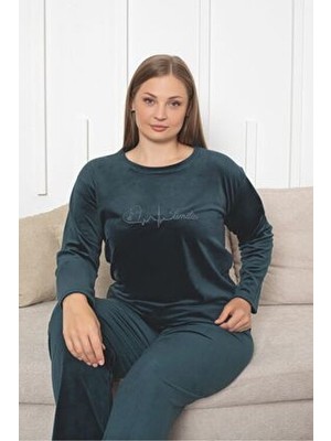 Büyük Beden Kadife Pijama Takımı